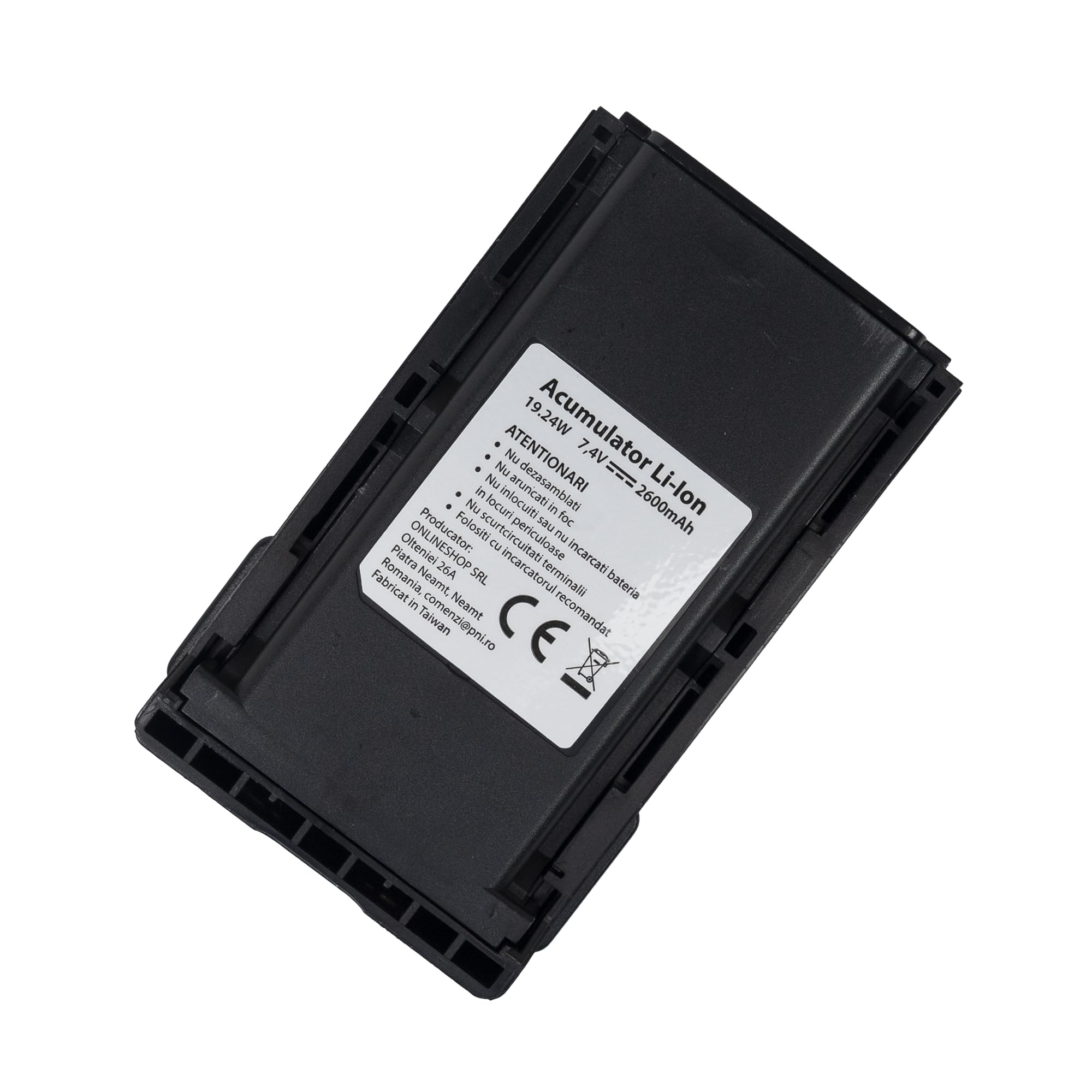 Batería PNI PB-HP72, Li-Ion, 2600mAh, Compatible con emisora de Radio CB PNI Escort HP 72