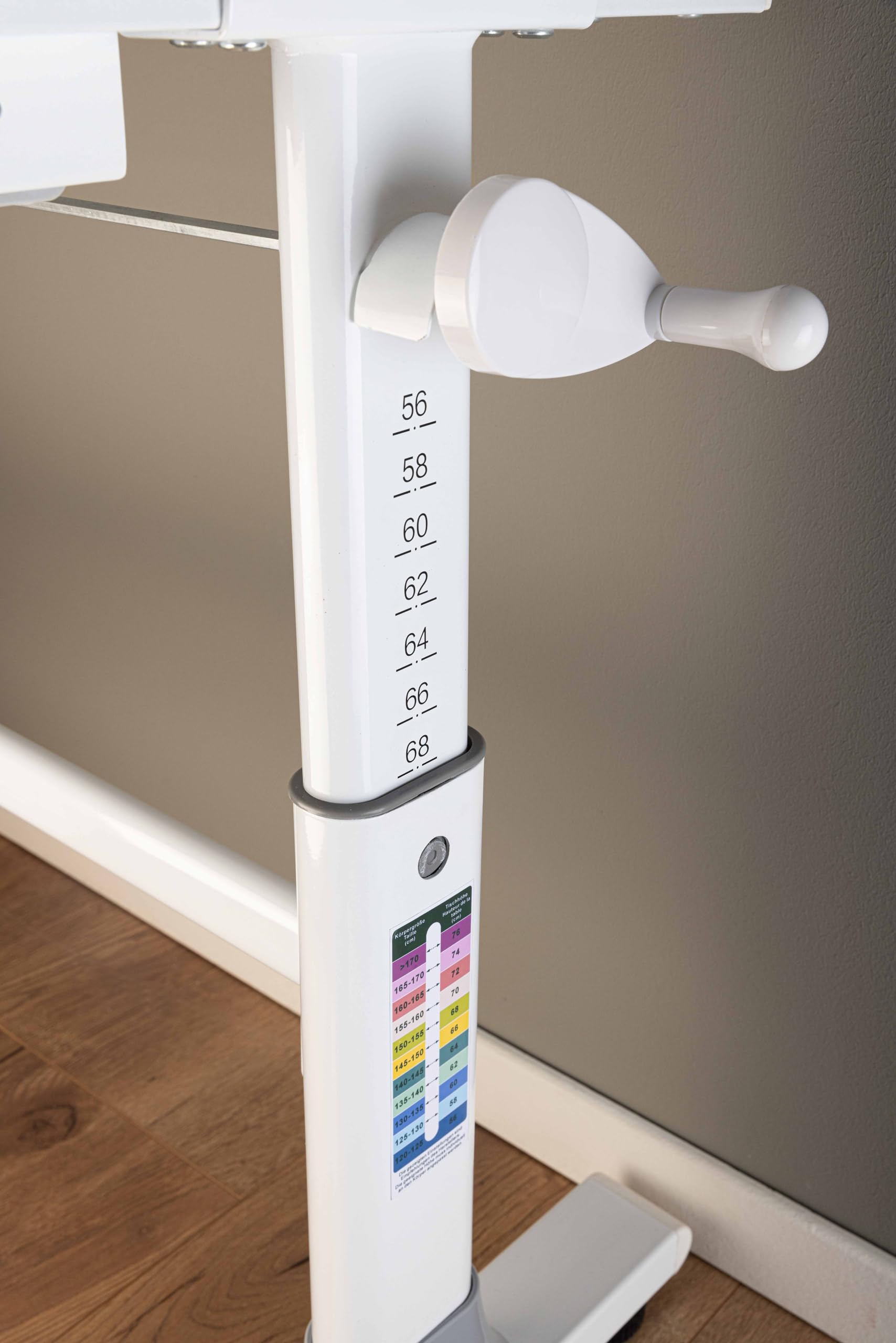 Inter Link - Kinderschreibtisch – Mitwachsender Jugendschreibtisch - Ergonomischer Schülerschreibtisch - Höhenverstellbar & neigbar – mit Schublade, Buchstütze & Ablagen – Weiß – Sören