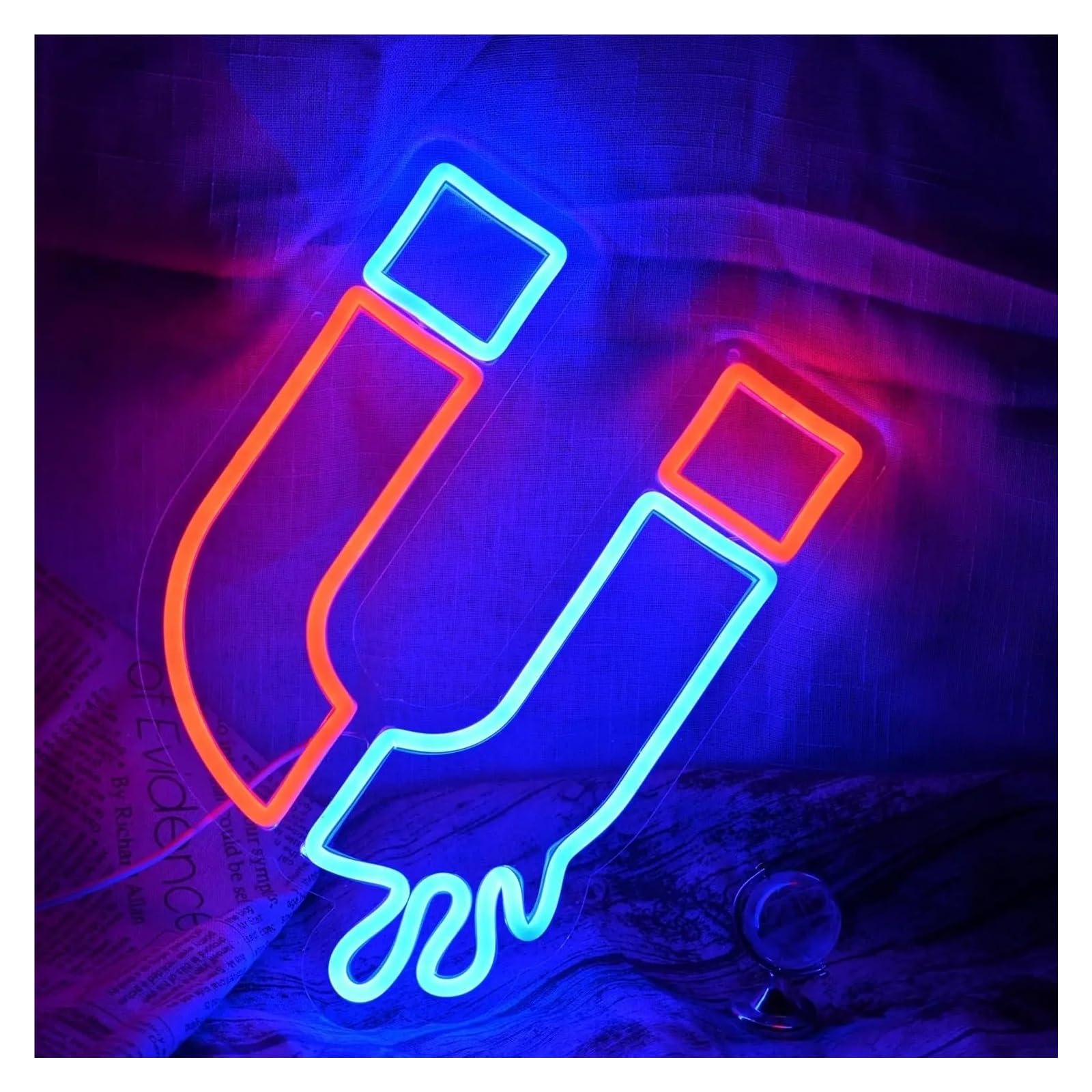 XENITE Hanging Art Neon Signs Magnet Neon Sign USB Dimmable LED Light for Tattoo Studio Bar Garage Gaming Room Bedroom Decoration 32X22.9cm