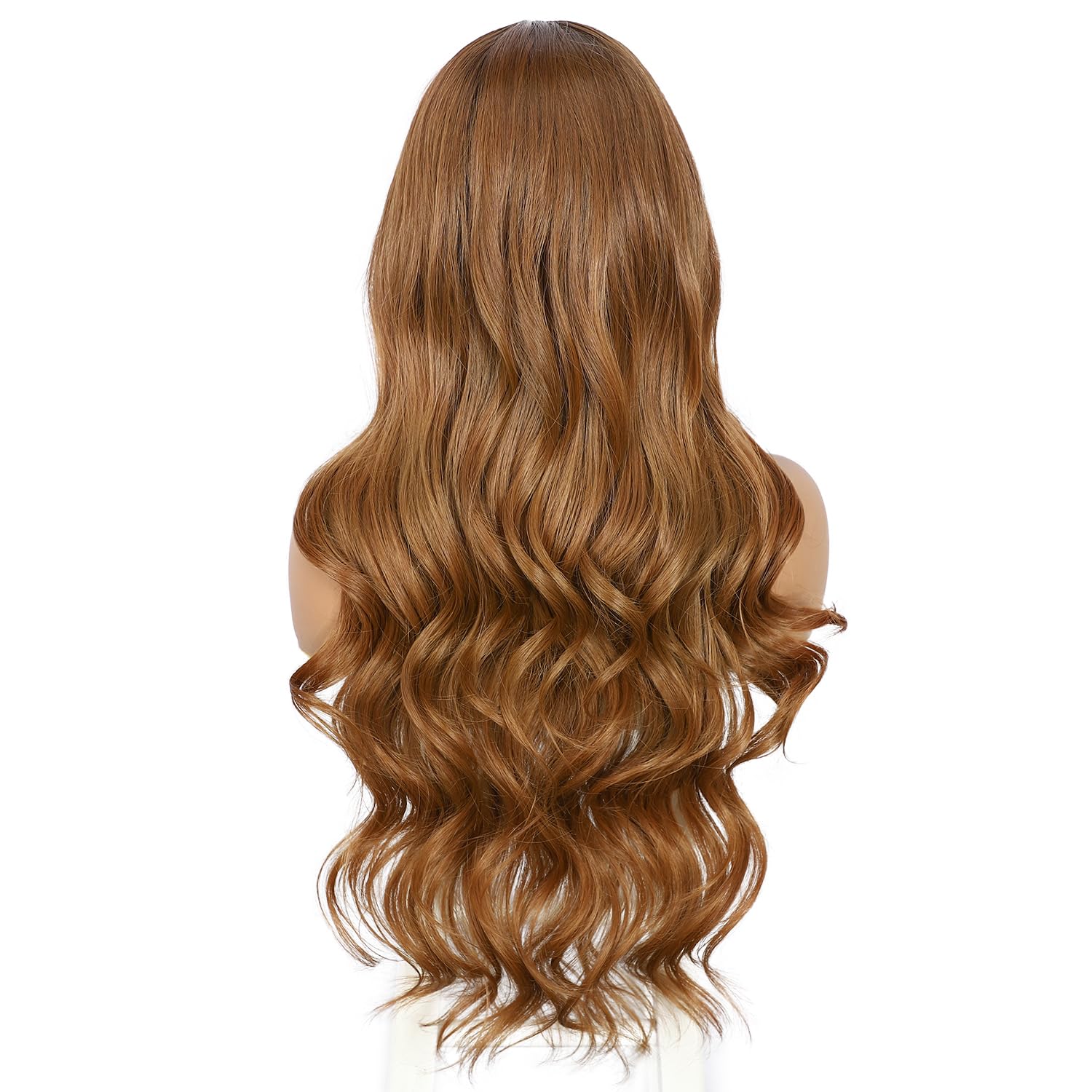 Sapphirewigs Lace Front Wig 13x4 Ginger Synthetic Lace Front Wigs for Women Auburn Body Wave Party Date Daily Wear Christmas Natural Looking 26 inch - Image 3