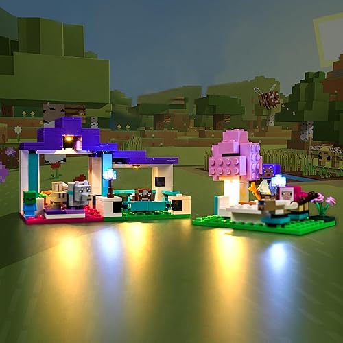 Miniatura 4 de Hilighting Kit de luz LED mejorado para Lego Minecraft The Animal Sanctuary, compatible con Lego 21253 (modelo no incluido)