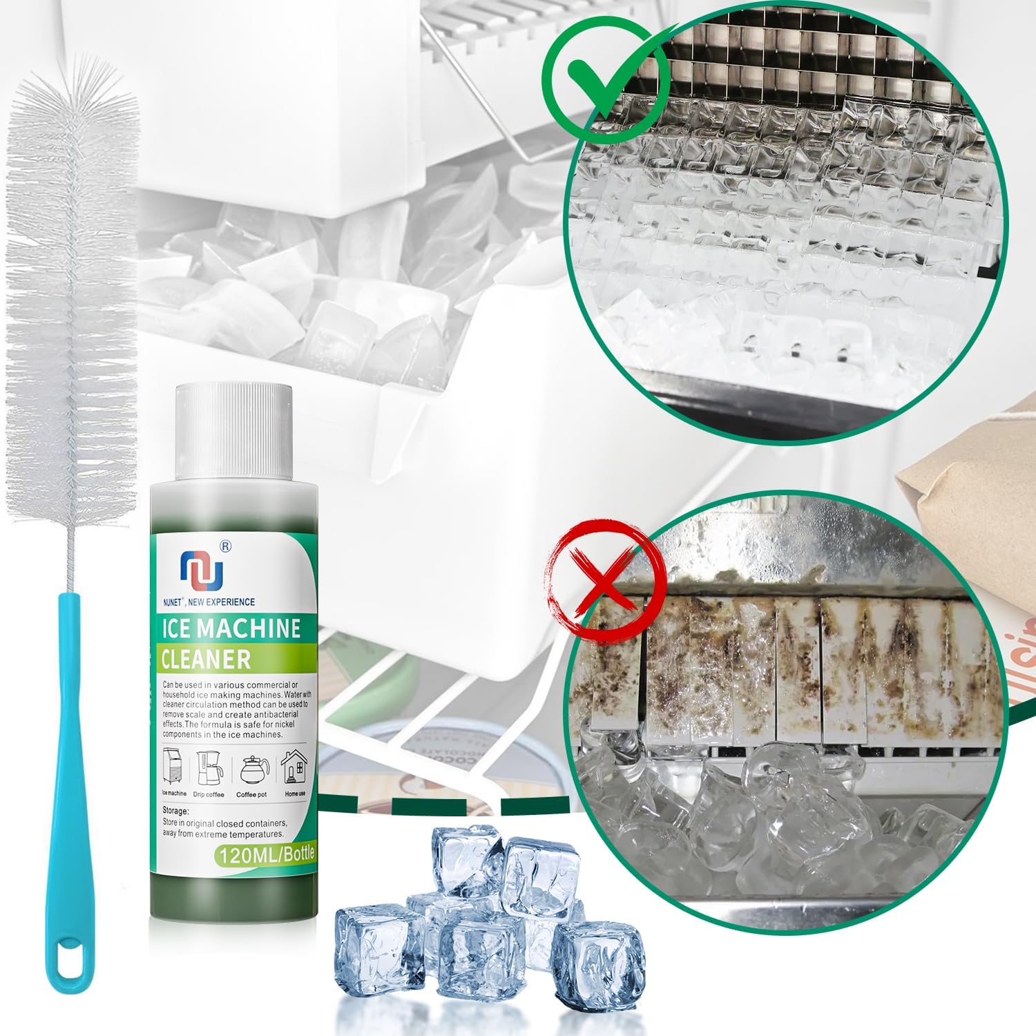 NUNET ice machine cleaner and brush