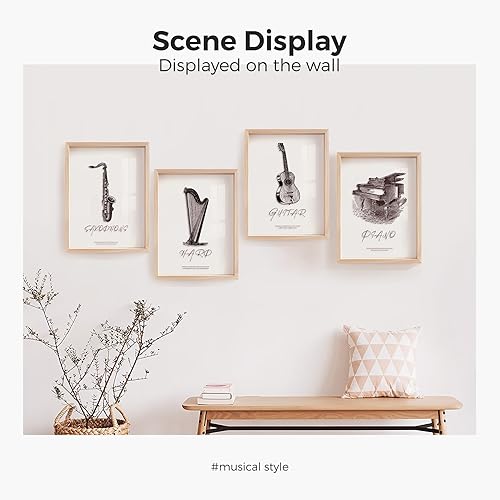 Miniatura 5 de Póster artístico de pared de guitarra, instrumento musical, impresión artística de guitarra, pintura para decoración de pared, enmarcado, 12 x 16