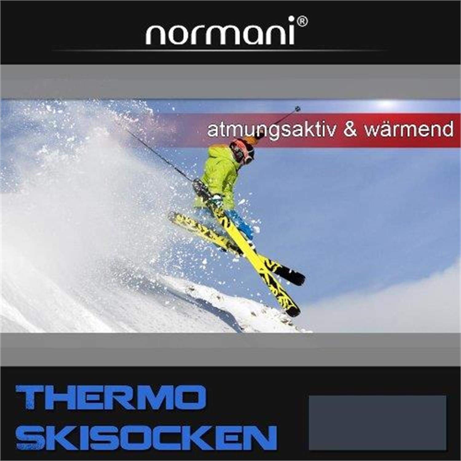 normani 1 oder 2 Paar Ski- / Snowboardsocken Thermo Unisex atmungsaktiv