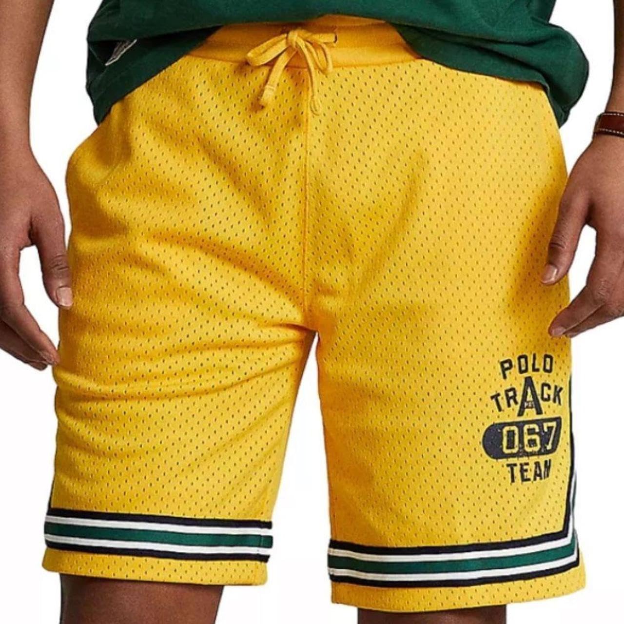 POLO RALPH LAUREN Pantalones cortos deportivos de malla para hombre