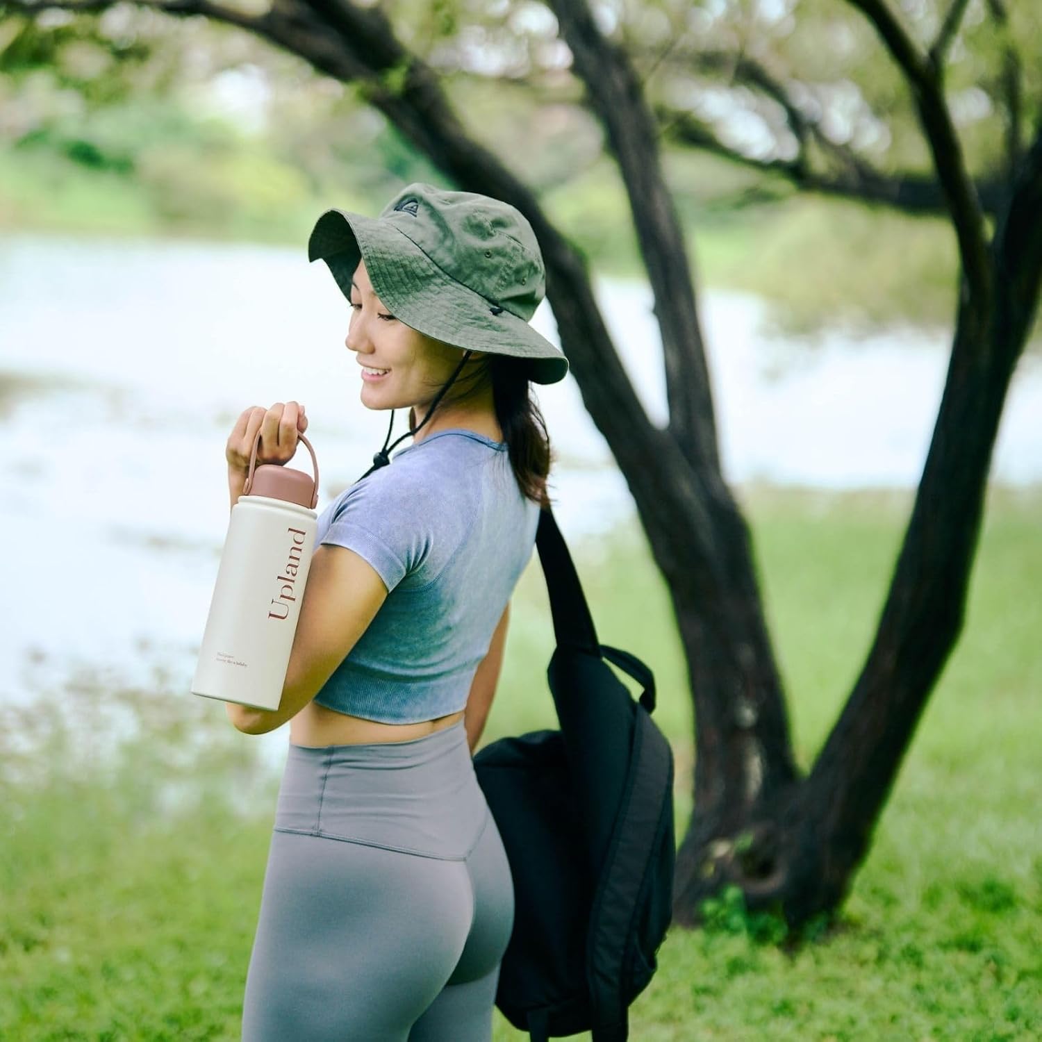 32 oz Insulated Tumbler with Handle – Stainless Steel Travel Mug, Leakproof Vacuum Bottle for Hot and Cold Drinks, Perfect for Work, Gym, or Outdoor Use (Mineral Brown) - Image 7