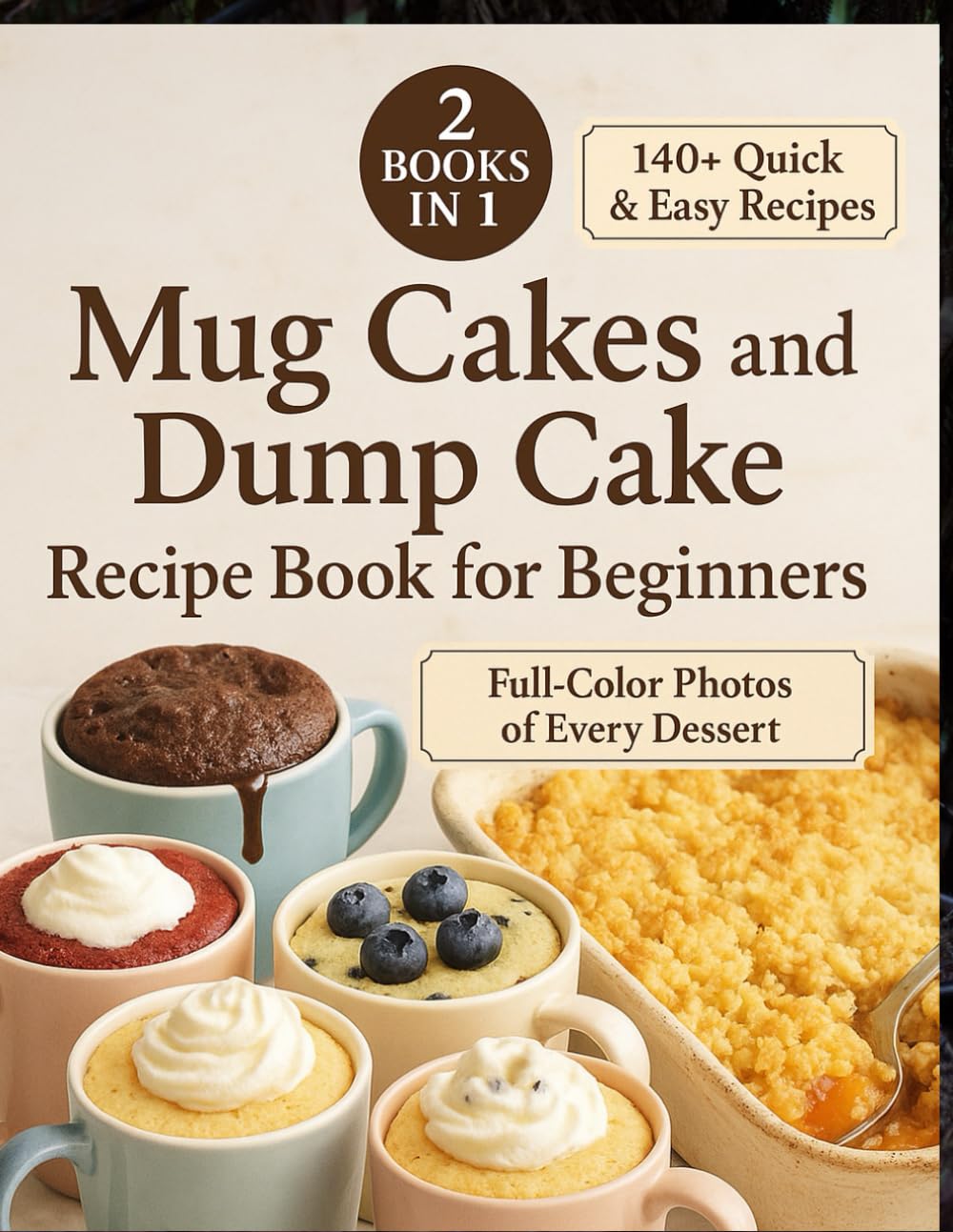 Mug Cakes and Dump Cake Recipe Book for Beginners: Quick One-Bowl Desserts Made Easy — 140+ Irresistible Microwave and Oven Treats for Every Craving