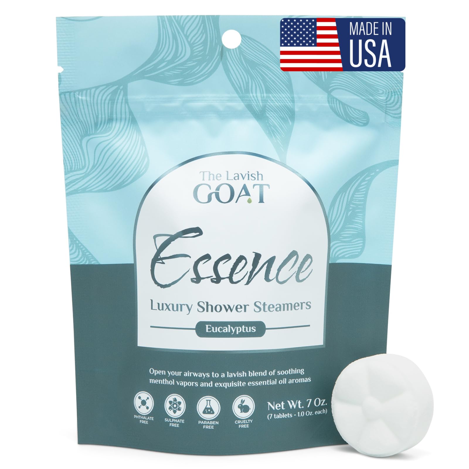 TLG Essence Shower Steamers Aromatherapy 7 Pack – USA Made with Extra Eucalyptus & Menthol – Shower Bomb for Relaxation, Strong-Scented Shower Tablets