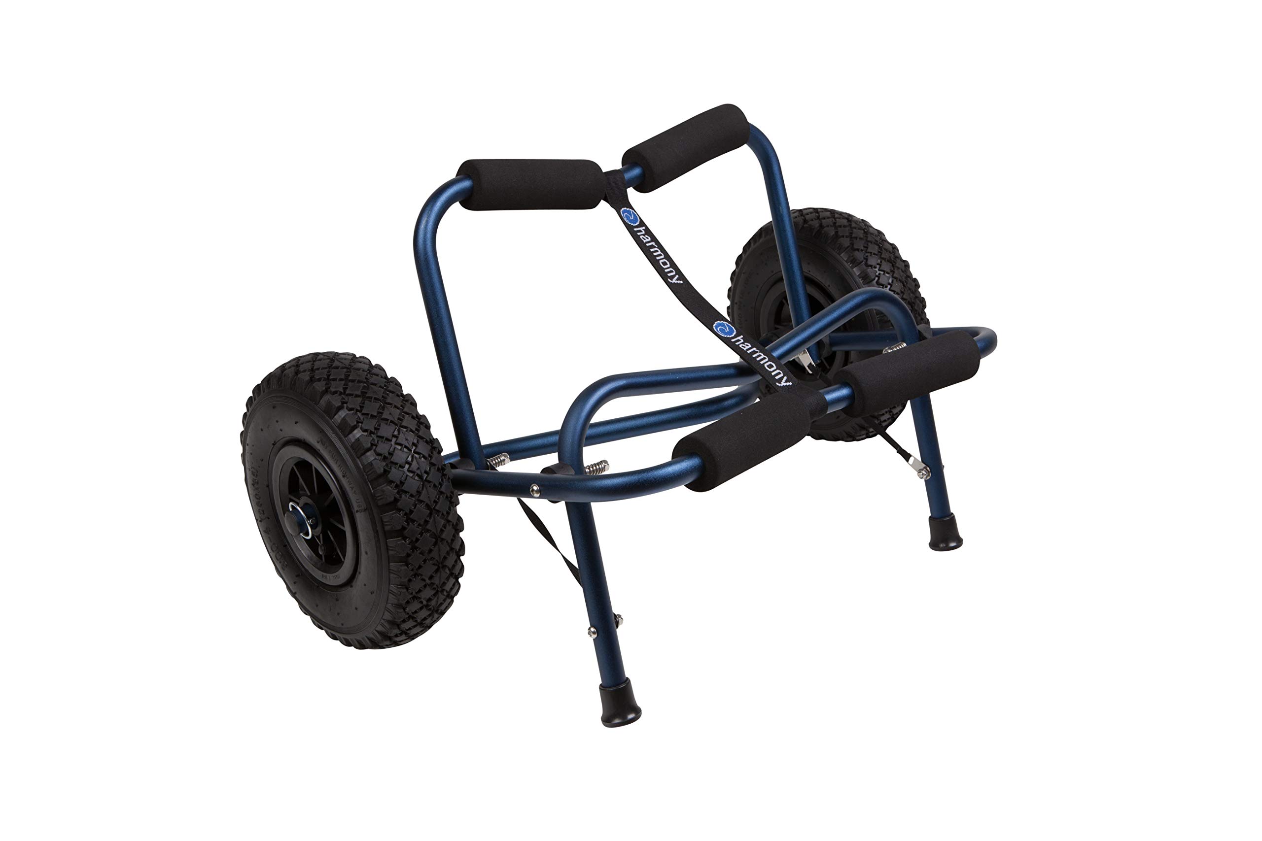 Harmony Gear Boat Cart with All Terrain Wheels (Pneumatic Tire), Blue, Large