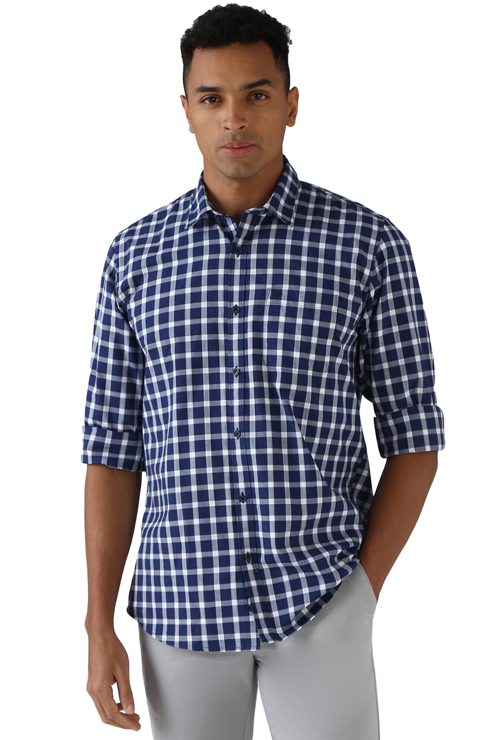 Peter England Men’s Checkered Slim Fit Shirt