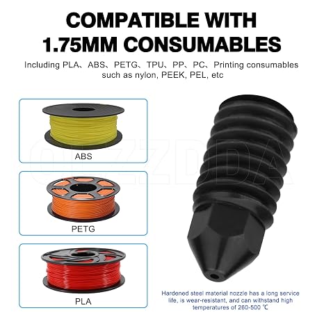 スピードホットエンドA1ミニ押出ヘッドキットB 0.6mm硬化スチールノズルクロムメッキ真鍮加熱ブロックシリコンソックス統合構造 Bambu Lab A1/A1 Min 3Dプリンター専用