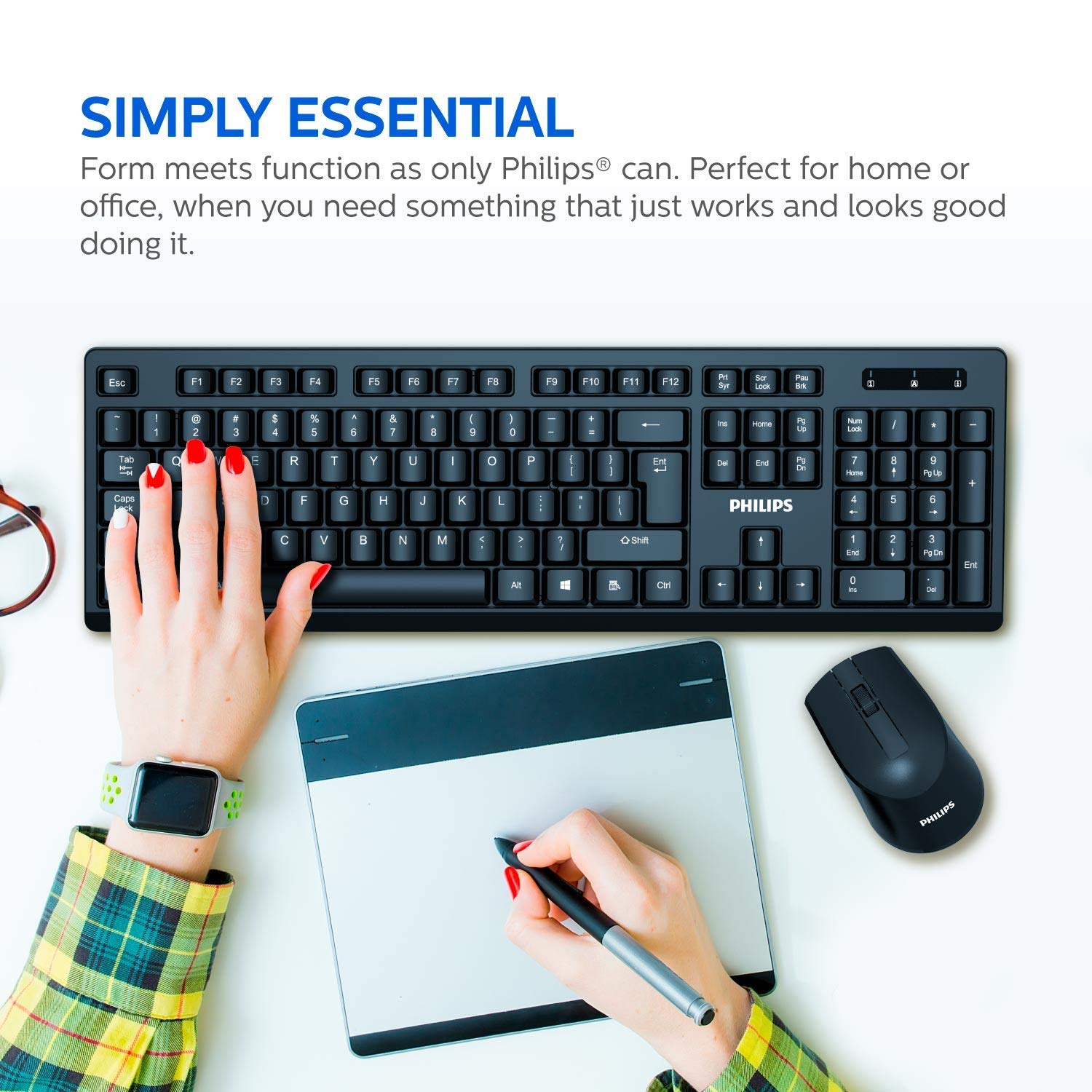 Amazon.com: PHILIPS Wireless Keyboard and Mouse Combo | Optimized