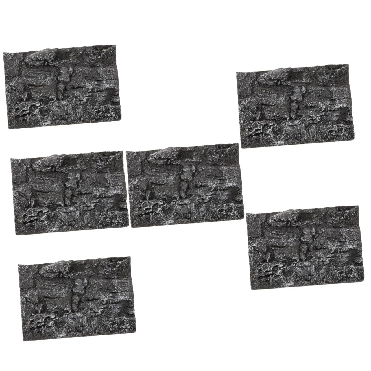 Hohopeti 6piezas Fondo para Acuarios y Terrarios Decoración De Tanque De Reptiles Paneles De Rocas para Peceras y Espacios Acuáticos para Tortugas y Lagartos Diseño Vibrante y Detallado