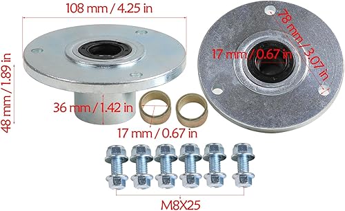 Miniatura 5 de 14570-6 Go Kart Racing Neumáticos  Ruedas sin cámara de 6 pulgadas con 3 bujes de perno y nudillo de dirección delantera para karting, ATV, quad,