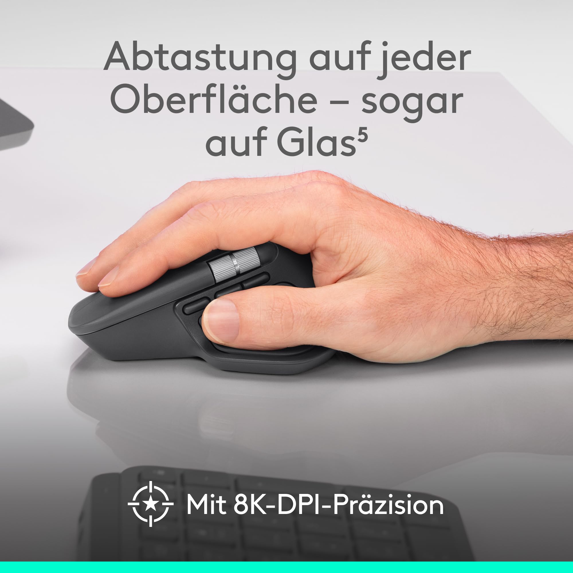 Logitech MX Master 4, ergonomische kabellose Maus mit fortschrittlichem, leistungsstarkem, haptis... Ansicht 6