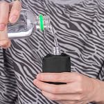 Hand Sanitizer Bottle Case Holder, Travel Size Empty Bottle Refillable Containers for Soap, Lotion, and Liquids - 60ML/2 oz Flip Cap Reusable Bottles with Carabiner Carriers (Black)