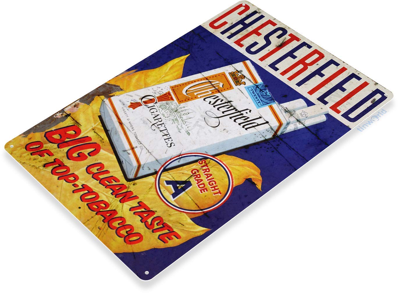chesterfield cigarettes original Amazon.com: Tinworld Tin Sign: Chesterfield Cigarettes Retro Rustic Smoke  Shop Store Metal Decor B122 : Home & Kitchen