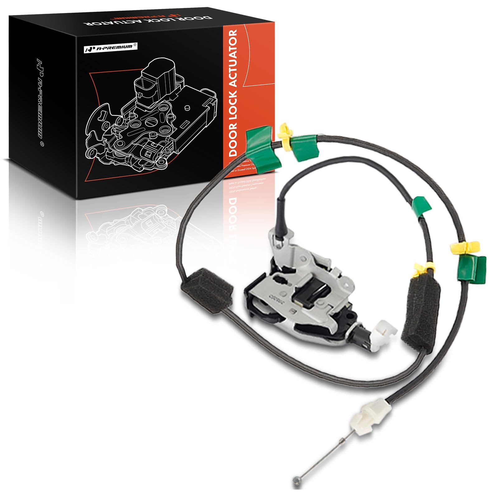 A-Premium Door Lock Latch Actuator Compatible with Ford Vehicles - for F-150 F150 2009-2014 - Rear Lower Left Driver Side, with Cable, Replace#