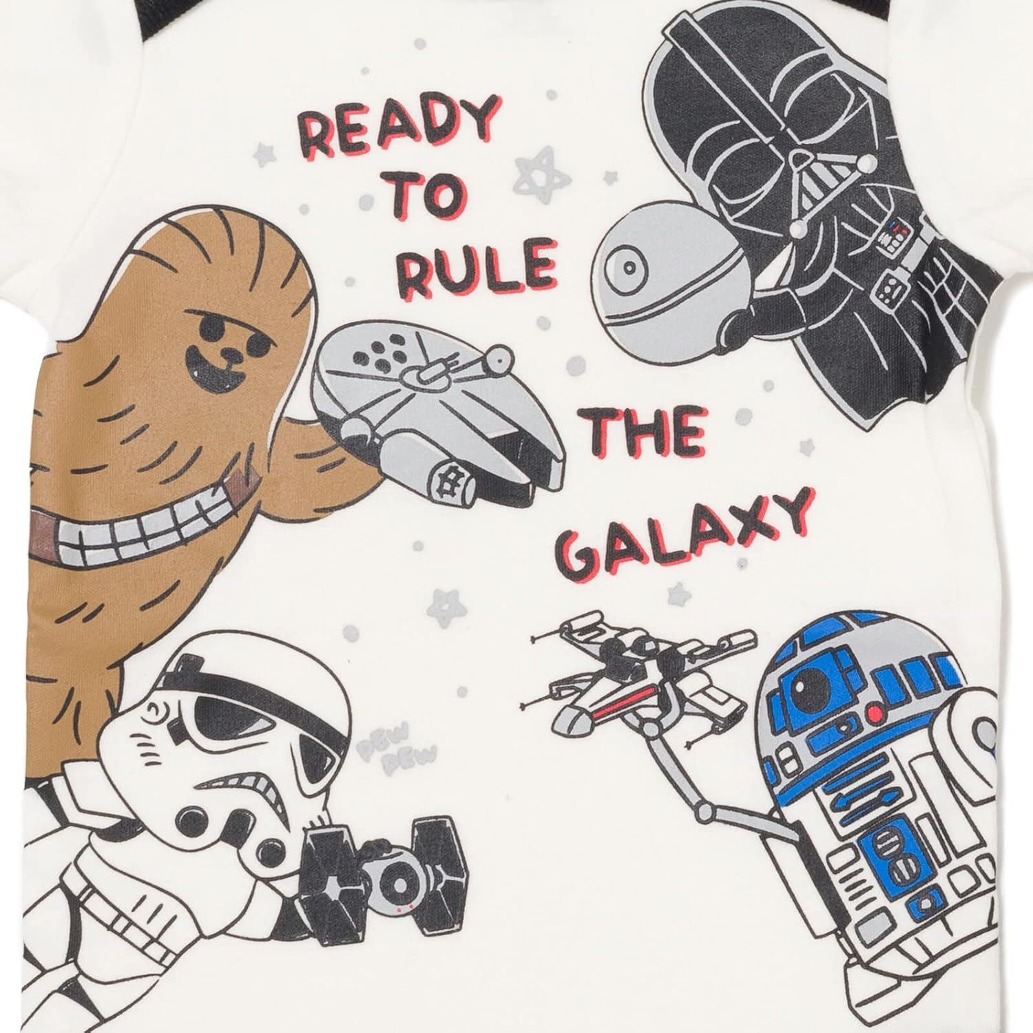 STAR WARS Millennium Falcon Chewbacca Darth Vader Baby 3 Piece Outfit Set: Cuddly Bodysuit Pants Hat Newborn to Infant - Image 4