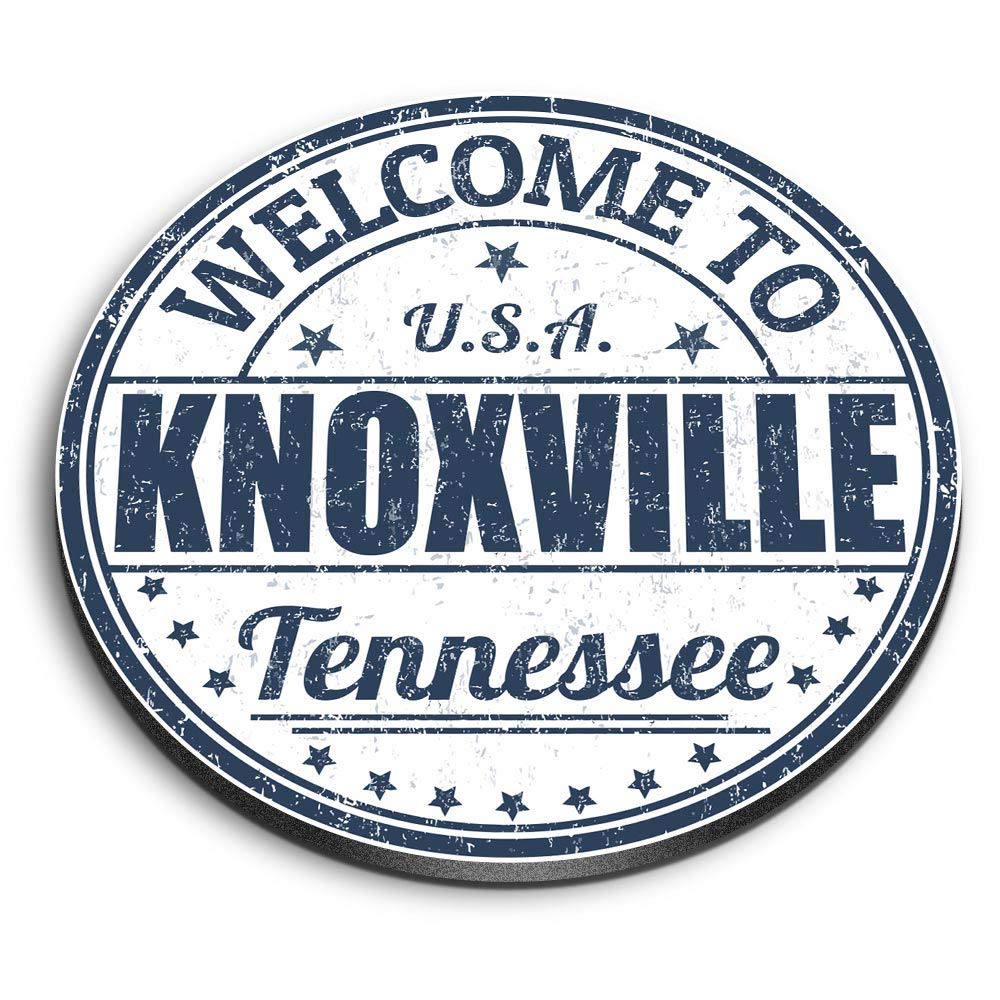 Destination Vinyl Ltd Multicolor 1 X Round Mdf Magnet - Knoxville Tennessee Usa Travel America 5815
