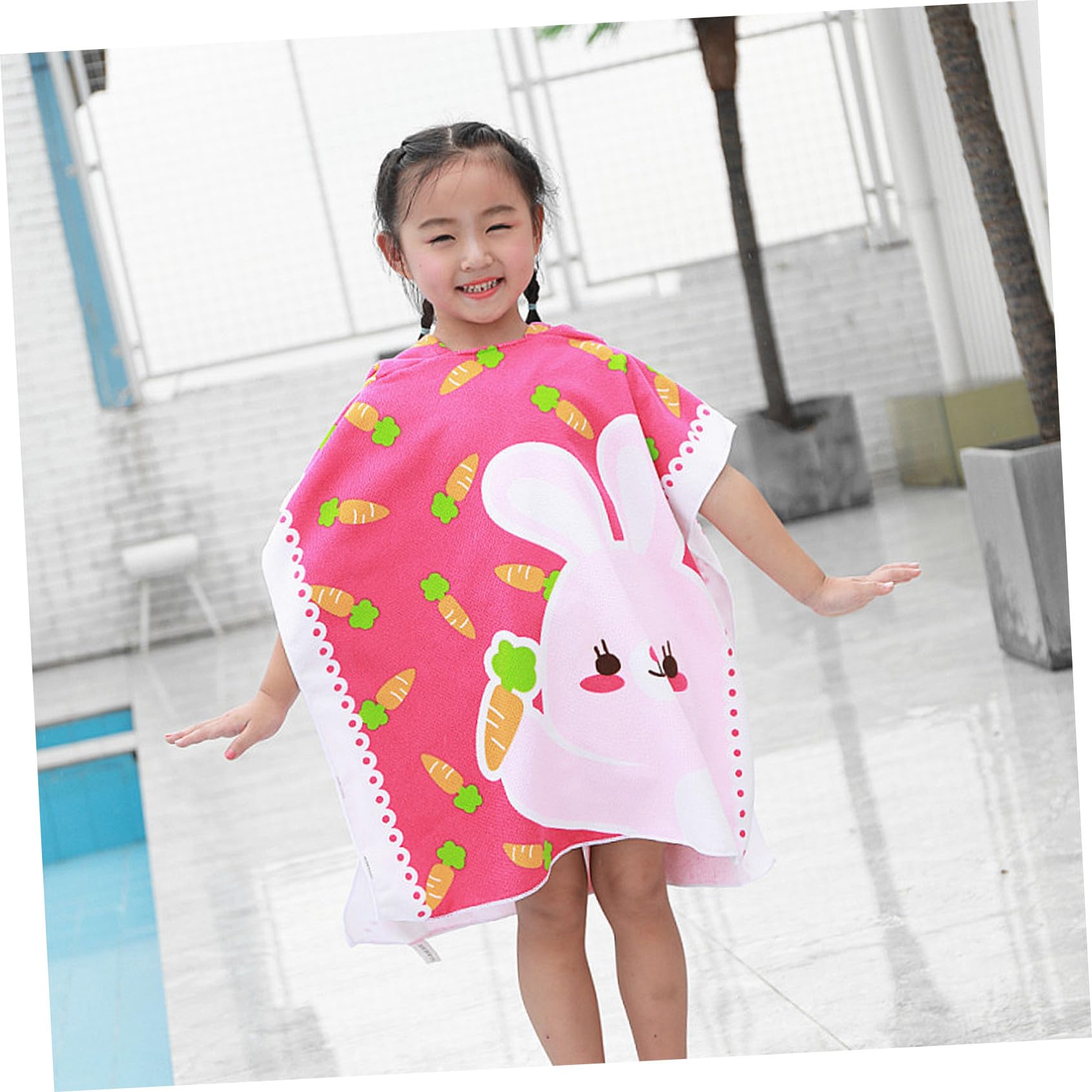 PRETYZOOM 2 Pièces Peignoir pour Enfants Cape Serviettes De Bain pour Bébé Serviettes pour Bébé À Capuche Serviette De Plage pour De Piscine pour Enfants Serviette À Capuche