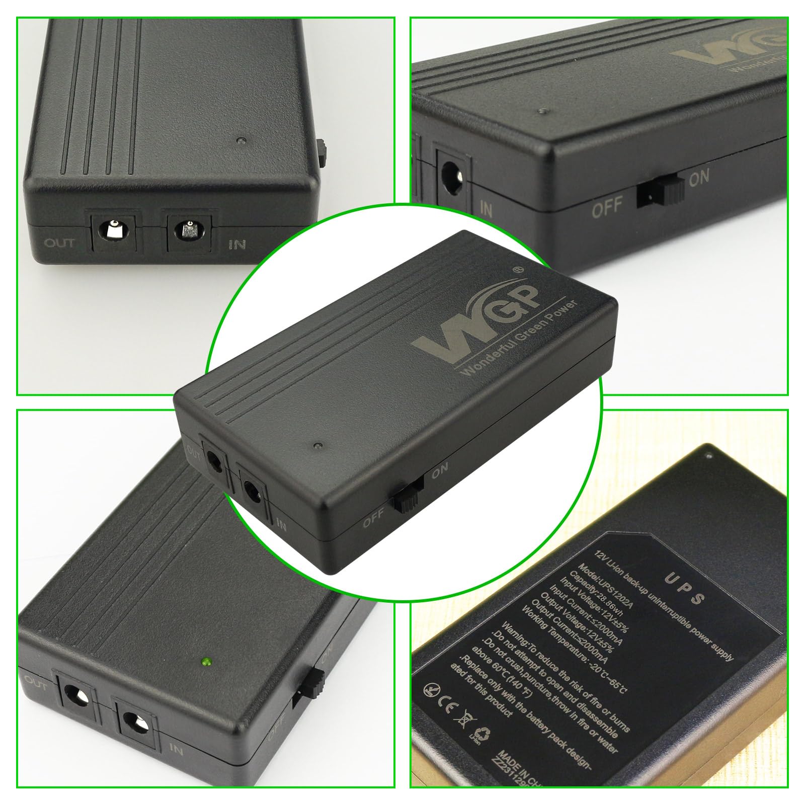 Mini UPS 12V Fuente de alimentación ininterrumpida, 7800mAh Banco de energía para Pilas ups batería de Respaldo para Router Cámara,única de 12 V DC