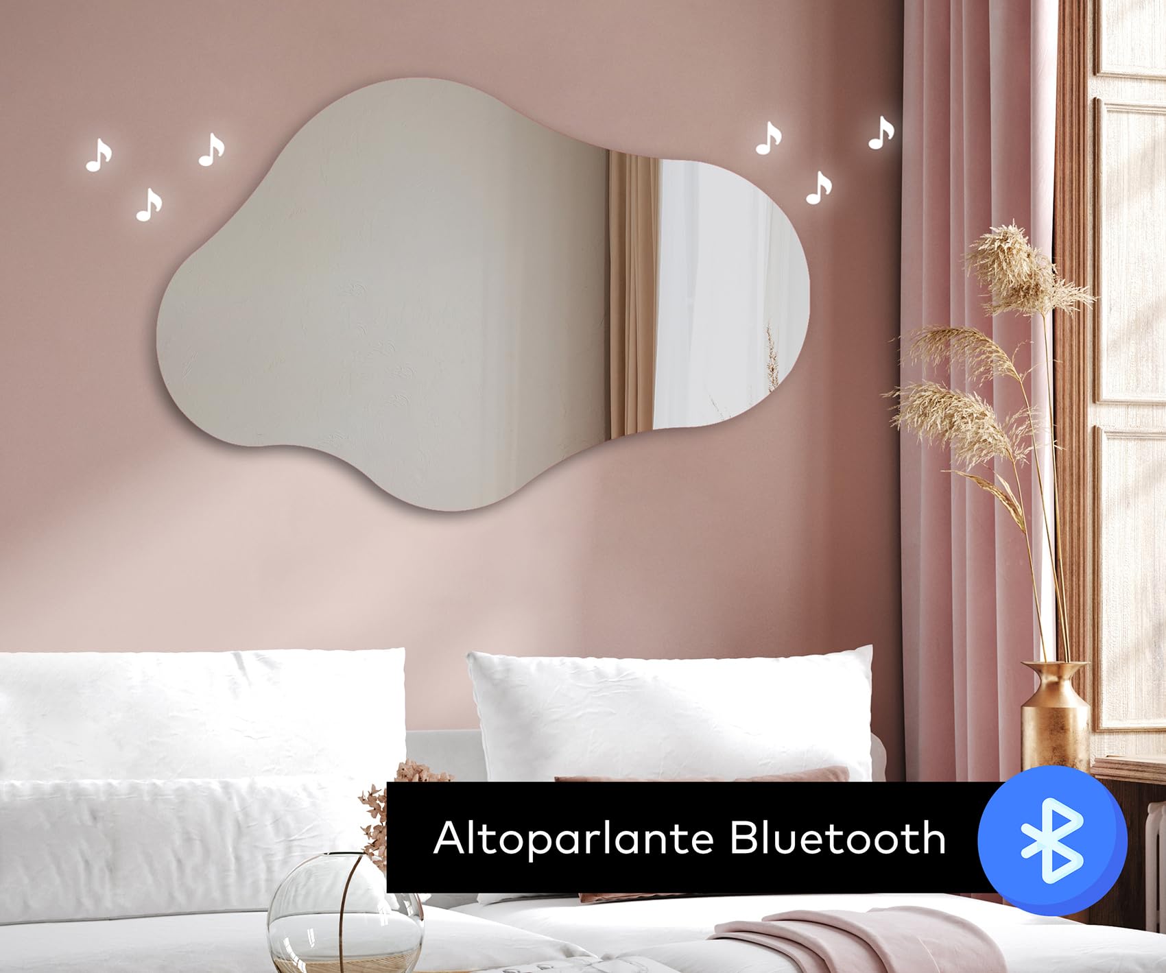 A ARTFORMA Specchio 94x54 cm CHM221 x58, LED, Illuminazione | su Misura, moderno specchi con illuminazione, retroilluminato, CHM221