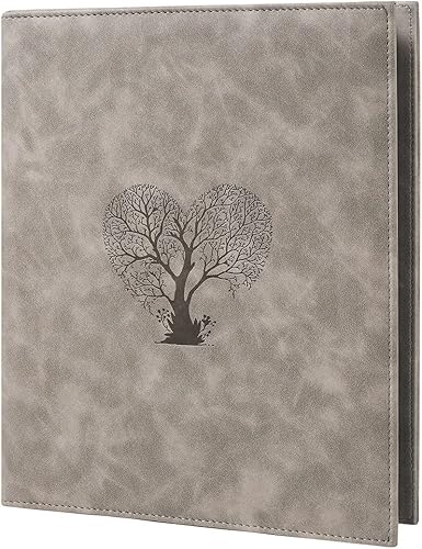 YL-FYLLK 3-Ring Binder Scrapbook Album (60 Pages), DIY Leather Photo Album 4x6 be Used For Wedding Anniversary And Family Photo Album (Love Tree