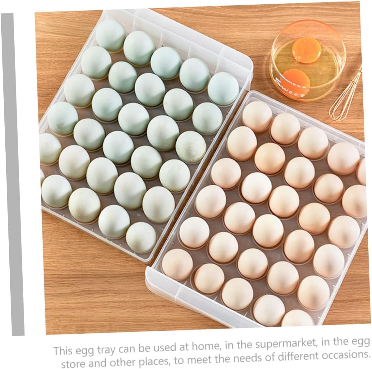 LIFKOME Tray Holder Dual Refrigerator Organizer for Safe Storage Food-grade Material for Kitchen and Outdoor Use