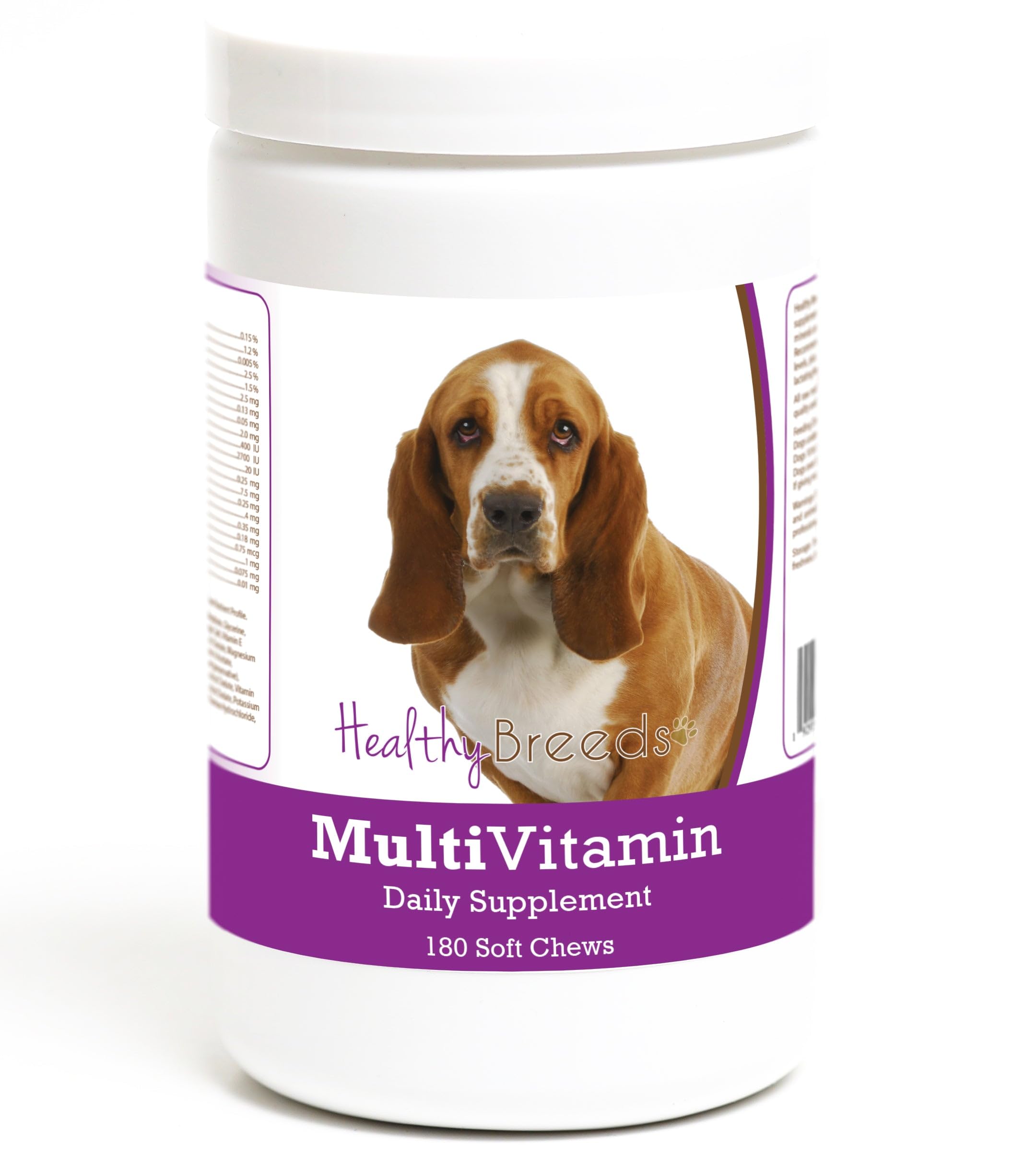 Healthy Breeds Basset Hound Multivitamin Soft Chew for Dogs 180 Count