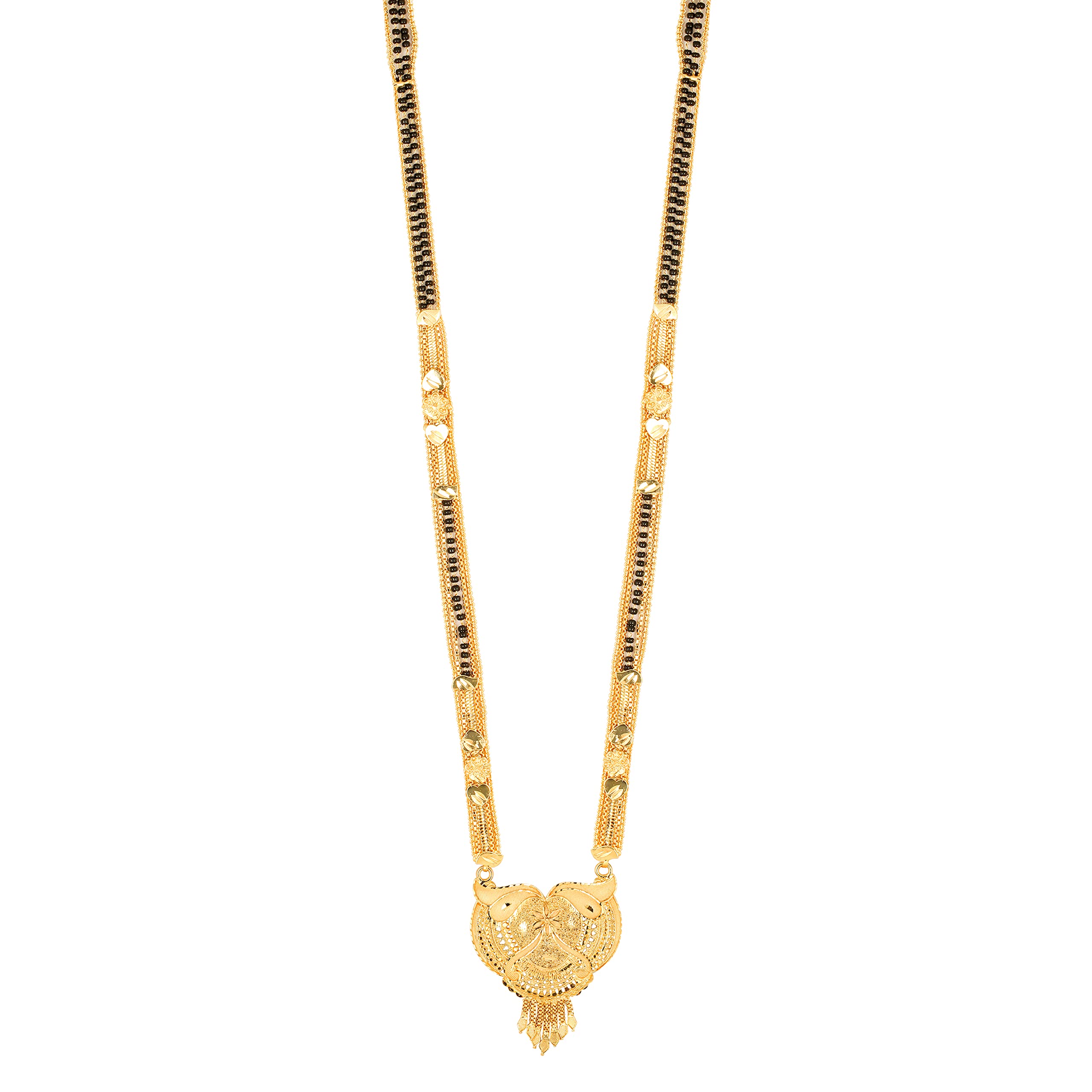 MEENAZ Mangalsutra For Women Girls Ladies Temple South Indian Traditional 1 Gram Gold Stylish Maharashtrian Long Double Chain Wati Mangal sutra Pendant Tanmaniya Black golden Nallapusalu Chains-531 (B0BP2TWBDW) Amazon Price History, Amazon Price Tracker