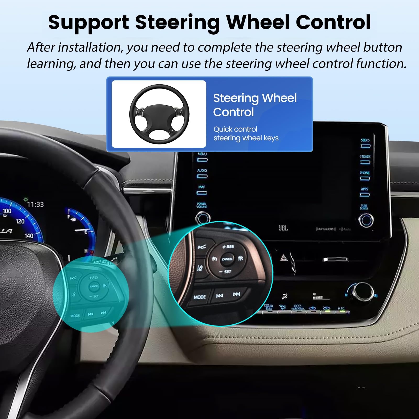 JBL - Cablaggio adattatore per autoradio Toyota, cavo di alimentazione 16 pin, plug and play | Cablaggio cavo di alimentazione – per Toyota Tundra RAV4 Camry Corolla Highlander Vios Yaris Sienna Hilux Prado Fortuner