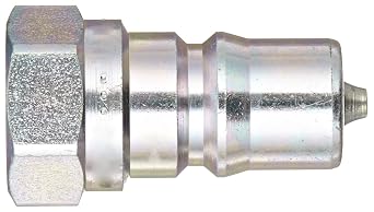 Dixon Valve & Coupling H2F2 Steel ISO-B Interchange Hydraulic Fitting, Nipple, 1/4 Coupling x 1/4 - 18 NPTF Female