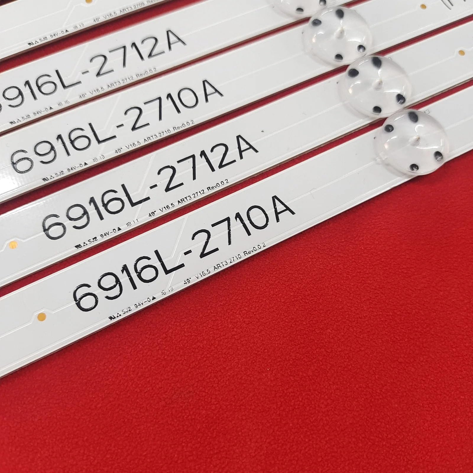 Tira de retroiluminación LED de 8 Piezas, 8 lámparas compatibles for LG 49 V16.5 ART3 49LH590V 49UH594 49LJ510M 49LJ58300W 49UH603V 49UH620V 49LW340C 49LW340H