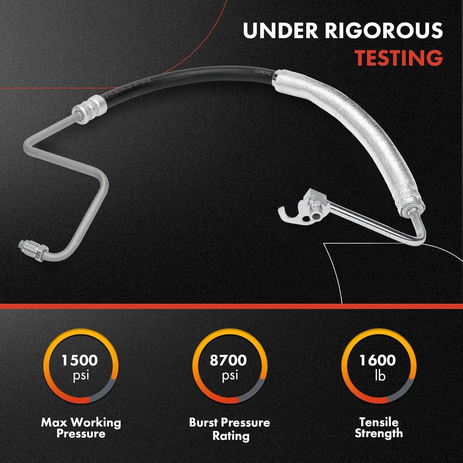 A-Premium Power Steering Pressure Hose Line Assembly Compatible with Jaguar XF 2009-2010, XK XKR 2007-2009, S-Type 2003-2008, Super V8 2005-2009, XJ8 XJR 2004-2009, Vanden Plas, V8 4.2L, Pump to Rack