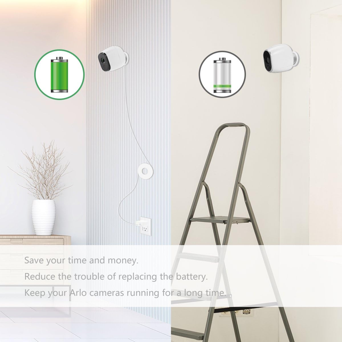 Exclusive Discount 90% Price Lenink Weatherproof Outdoor Power Adapter, Outdoor Charing Cable with Quick Charge 3.0 Power Adapter Compatible with Arlo Pro and Arlo Pro 2,Arlo Go and Arlo Security Light (16ft)