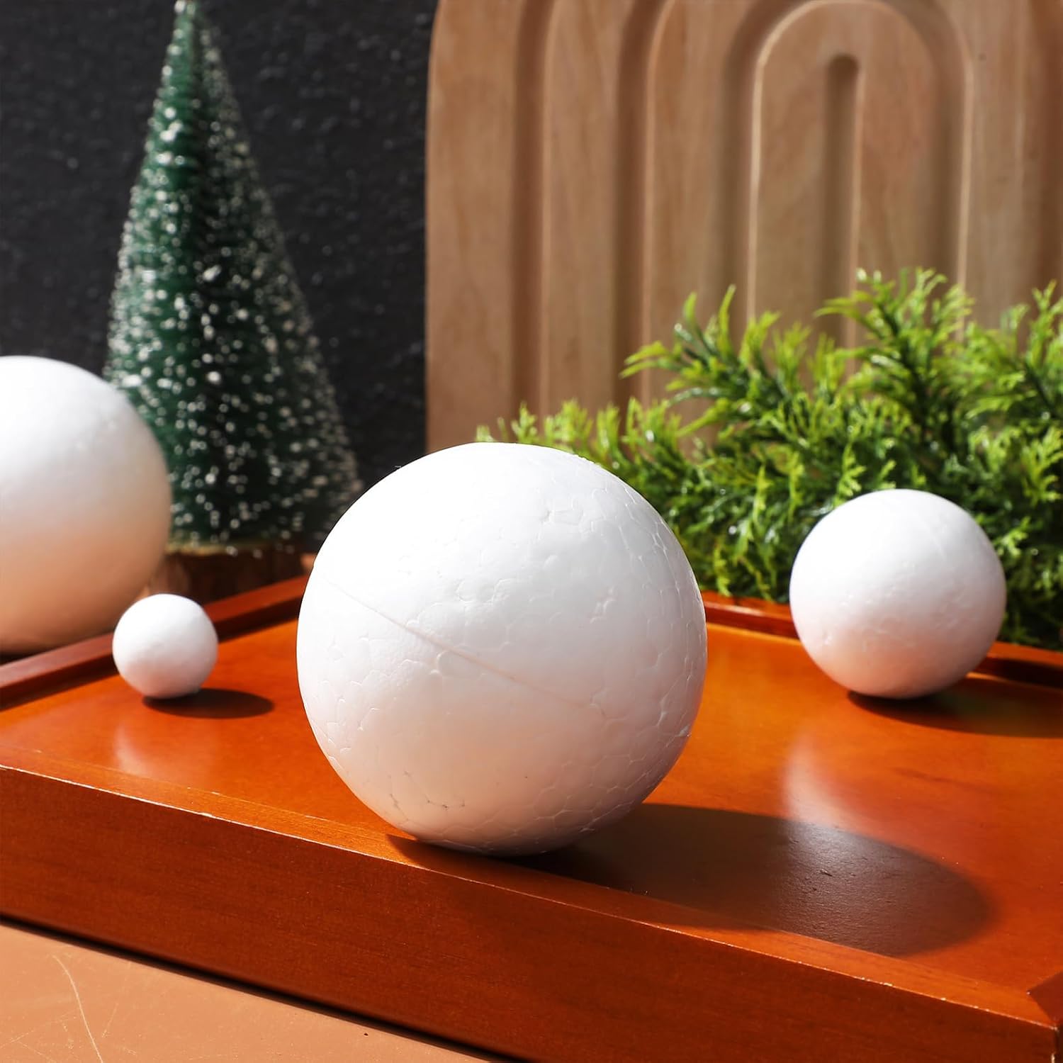 TEHAUX 260pcs Foam Balls for Crafts, 5 Sizes Craft Foam Balls Polystyrene Smooth Round Balls Small Foam Balls for Craft Project Christmas Decoration 0.8’’ 1.2’’, 1.6’’, 2’’, 2.8’’