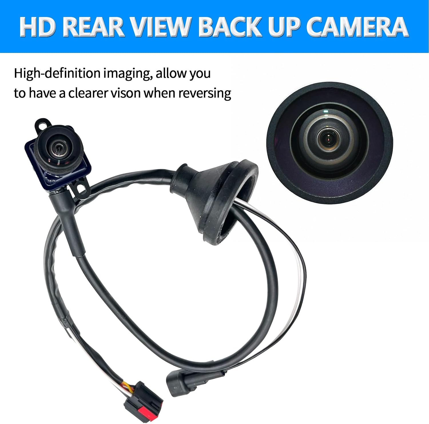 Rear View Back Up Camera Compatible with Chrysler Town & Country 2011-2016 Dodge Grand Caravan 2011-2020 Reverse Park Assist Backup Camera Replaces 4672639AA CH1960103