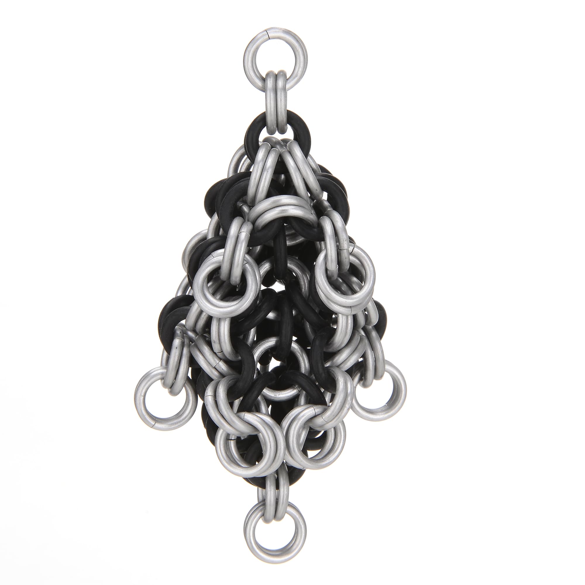 Footbag Chainmail Stil Aluminium WAKIZASHI. Metall und Gummiringe. Perfekte Kombination aus Pop und Stall