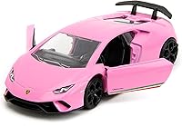 Vista 5 de Jada Pink Slips 1:32 W1 Lamborghini Huracán Performante - Auto fundido a presión, juguetes para niños y adultos (rosa brillante)