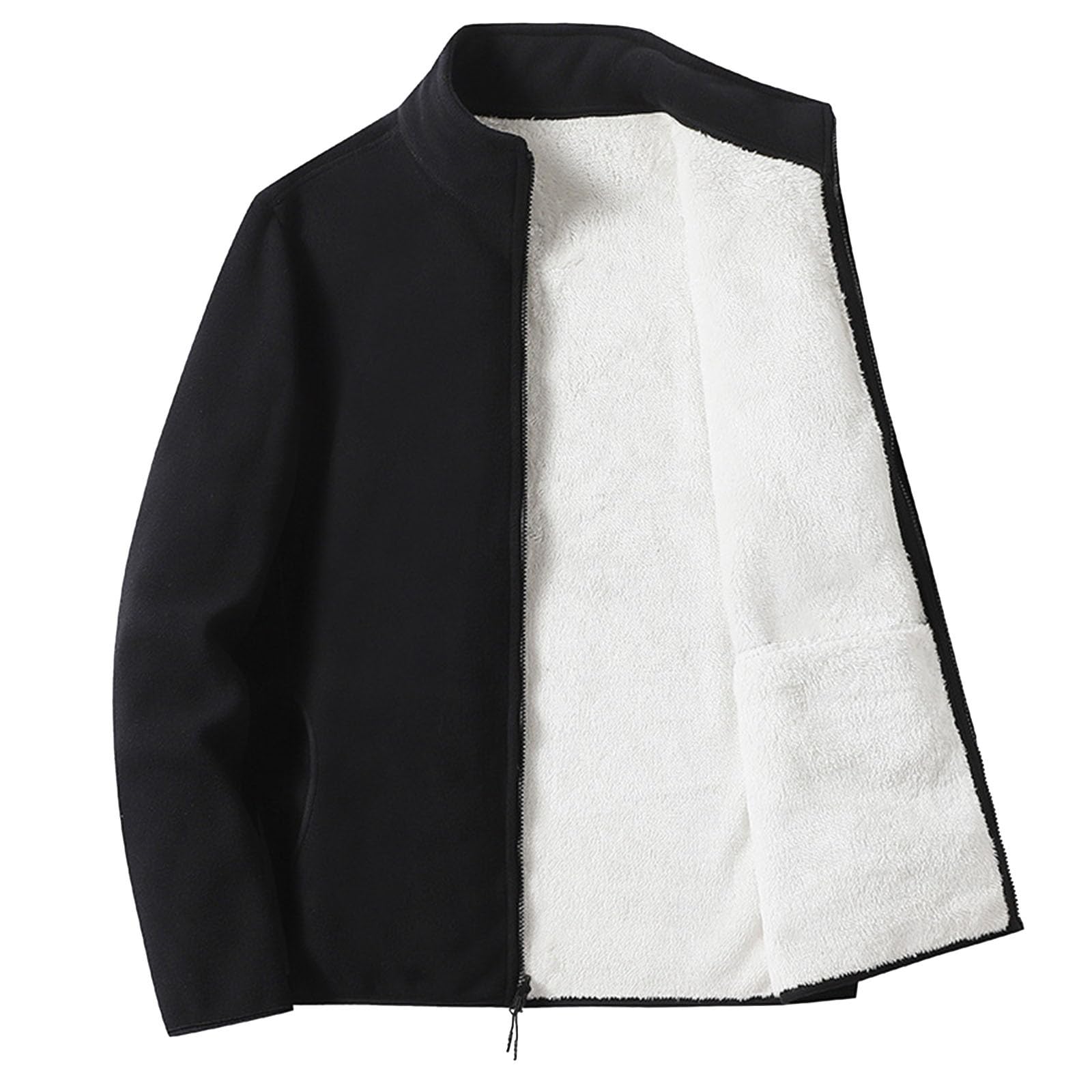 NSICBMNO Veste polaire grande taille à capuche zippée avec poches pour femme - Manteaux d'hiver en polaire à manches longues - Manteau moelleux ouvert sur le devant - Vestes de sport