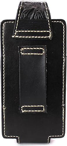 Miniatura 2 de West Star - Funda universal de cuero para teléfono celular con cierre magnético para cinturón, 6 x 3 pulgadas, Bullrider BK 342C