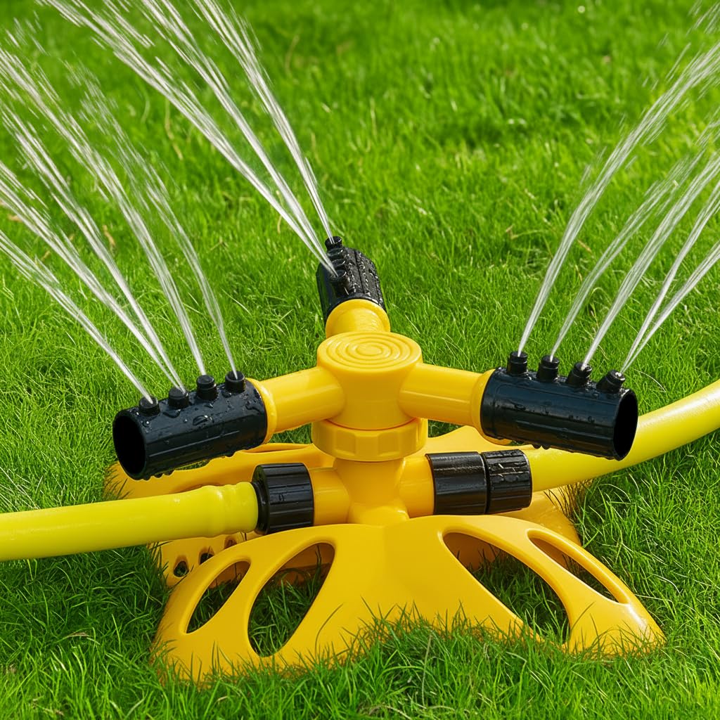 ROOTS & LEAF 360 Automatic Rotating Garden Sprinkler with Butterfly