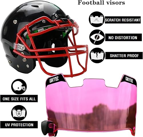 Miniatura 2 de Visera de Fútbol Americano Visera para Casco de Fútbol Americano Resistente a los Arañazos Bloqueo UV Visera de Protección Facial para Jóvenes y