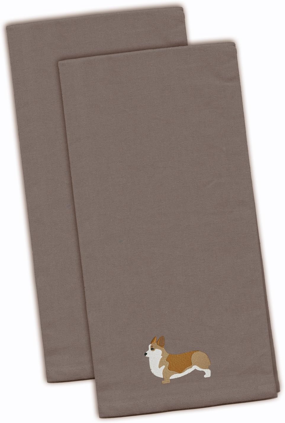 Caroline's Treasures BB3381BKTWE English Setter Black Embroidered Towel Set of 2 Decorative Bathroom Guest Hand Towel for Hand, Face, Tea, Dishcloth, 19 X 25, Black