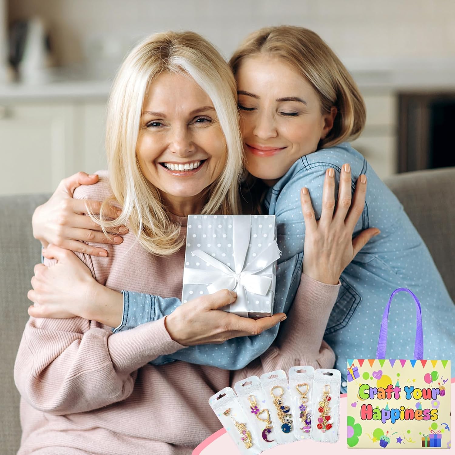 VvLons 375Pcs Lip Gloss Keychain Making Kit, Keychain Making Kit Including 153 Charms 15 Clips 20 Extender Chain, Jewelry Making Kit for Bags Keychains on Valentines Mothers Day - Image 9