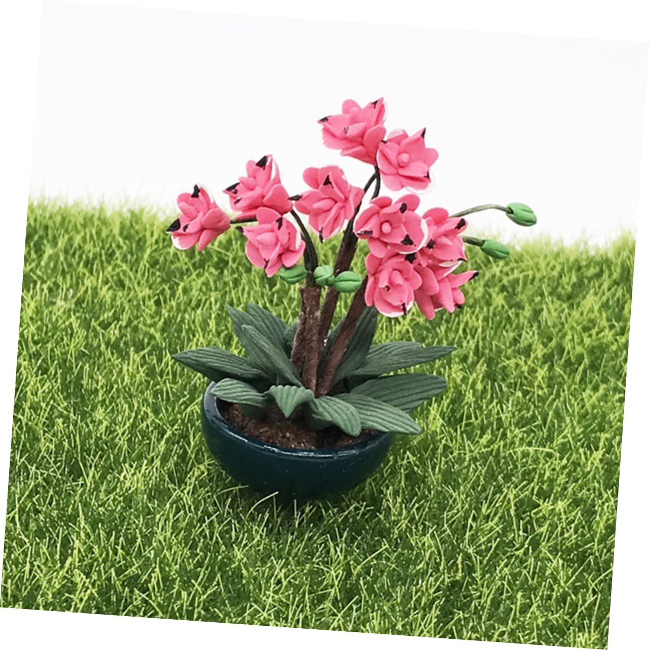 Operitacx 5stücke Miniatur Blumen Gras Modell Landschaft Künstliche Pflanzen Für Szenerie Miniature Bonsai Zubehör Für Spieltische Und Landschaftsgestaltung
