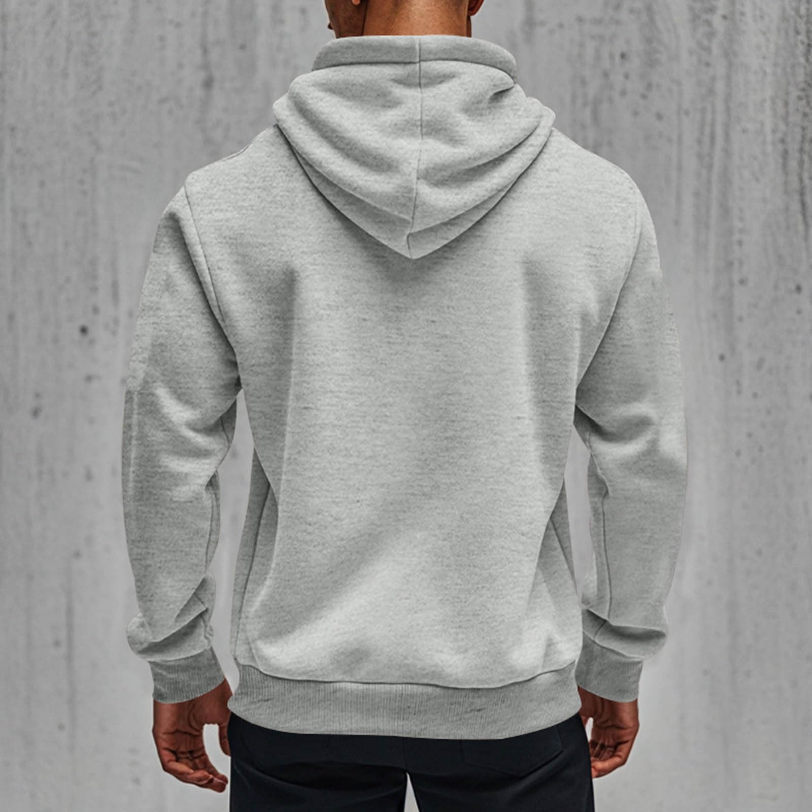 Generisch Męska bluza z kapturem, zapinana na zamek błyskawiczny, oversize, jednokolorowa, Y2K basic, wygodna kurtka z kapturem z kieszeniami, na co dzień, outdoorowy sweter zimowy