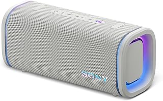 Sony ULT Field 5 - Leistungsstarker tragbarer Bluetooth-Lautsprecher, 25-Stunden-Akku, 2 x ULT Power Sound Modi, IP67, wasserdicht, staubdicht, 360° Lichter, Abnehmbarer Schulterriemen - Off-White