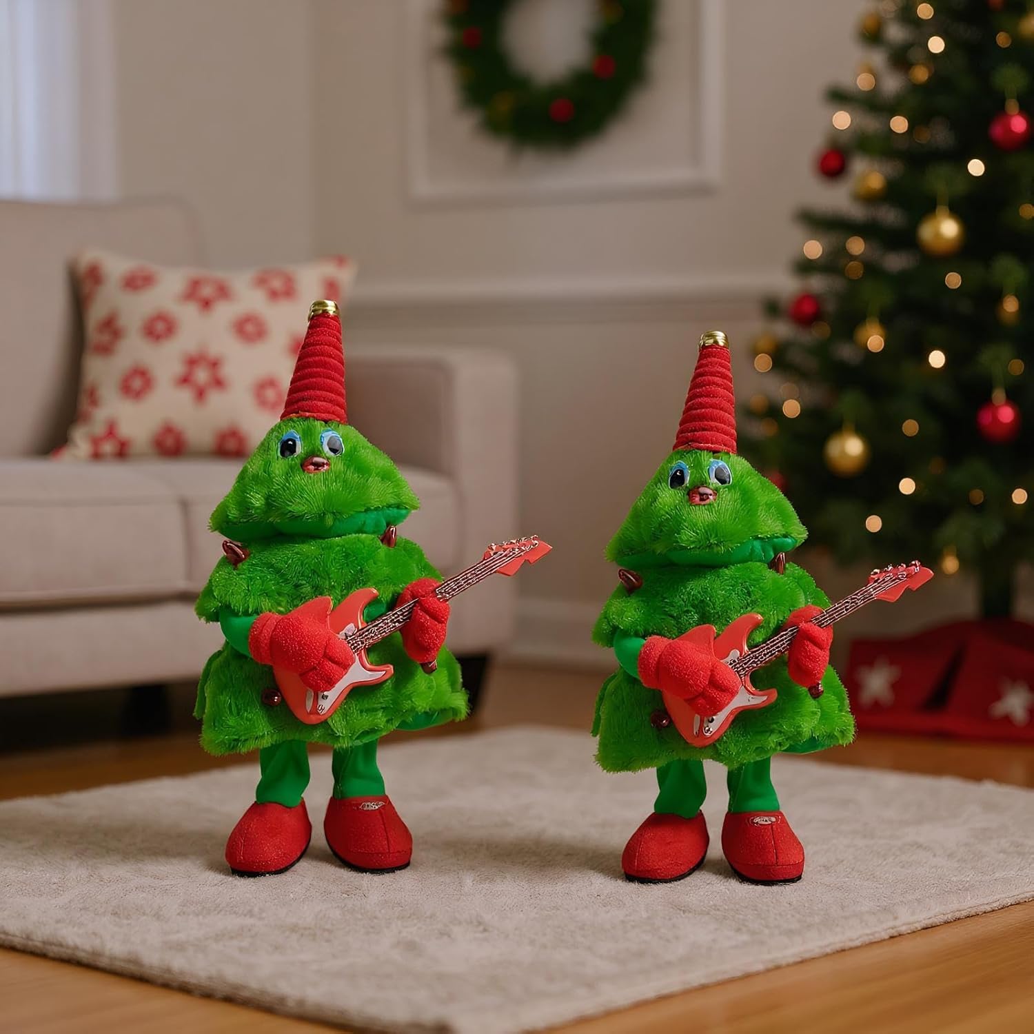 Dancing Christmas Tree Christmas Dancing Toys, Singing Christmas Tree with Light, Lighted Trees Figures, Electric Plush Trees, Electric Interactive Toy, by escr